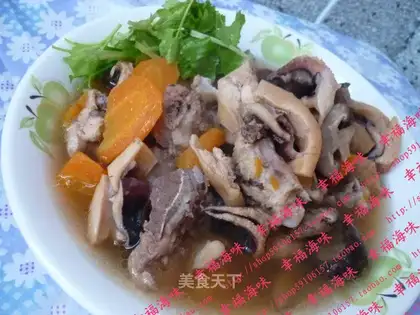 Stewed chicken ribs with dried cuttlefish