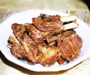 roasted mutton bones in soy sauce