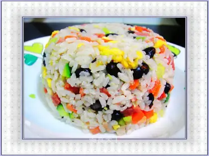 Colorful fried rice