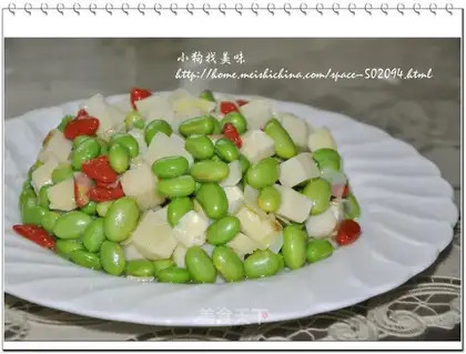 Winter bamboo shoots mixed with edamame