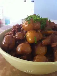 Roasted chicken with chestnut