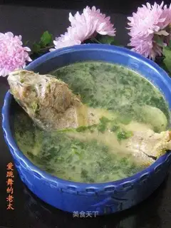 radish, cherry and yellow croaker soup