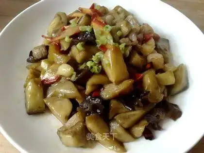 Braised eggplant with garlic