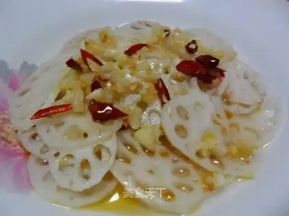 Cold lotus root slices