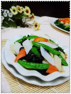 Assorted yams in oyster sauce