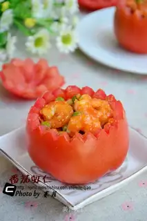 Shrimp with tomato