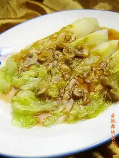Baby dish with mushroom in oyster sauce