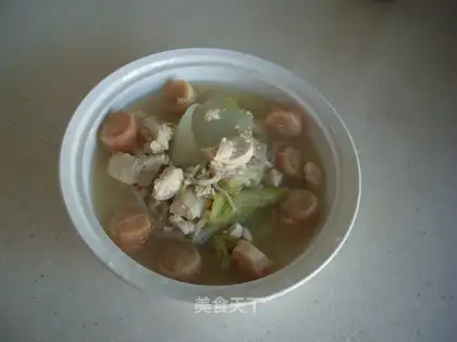 Golden needle jade milk white soup