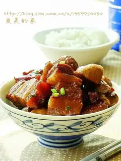 Stewed pork and mushroom