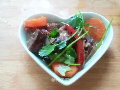 Roasted lamb chops with carrots
