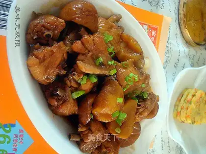 Roasted chicken fin with chestnut