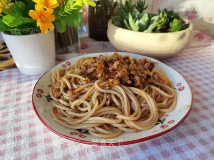 It's Italian. Noodles