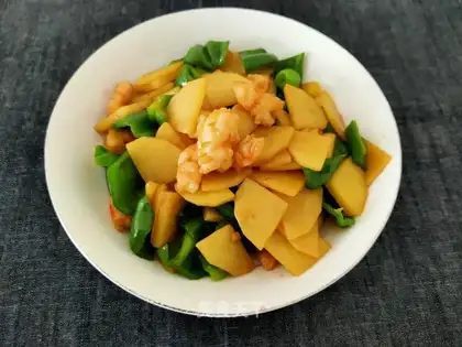 Potato pepper shrimp