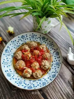 Steam mushroom meatballs