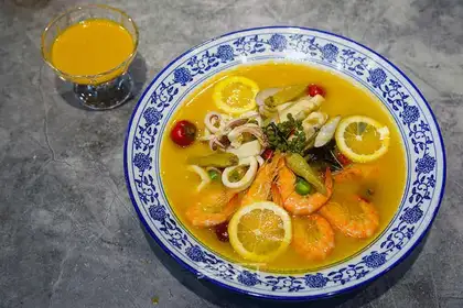 Gold and soup