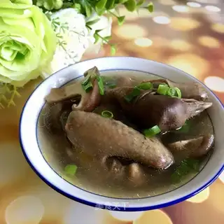 A mushroom stew pigeon