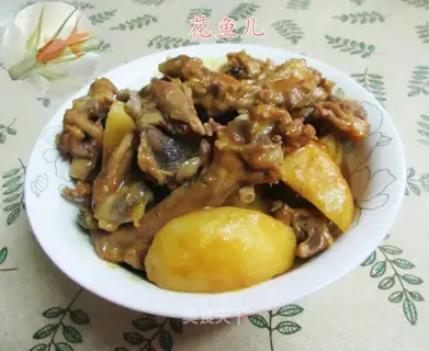 Curry potato duck collarbone