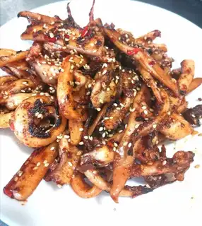 Burning squid