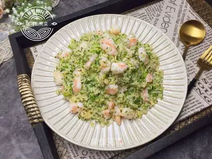 Shrimp orchid fried rice