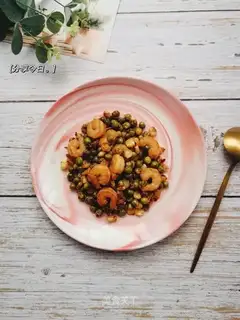 Corn green soy shrimp