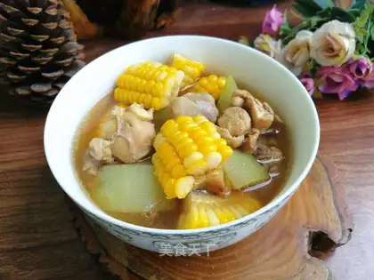 Pumpkin corn roast chicken leg