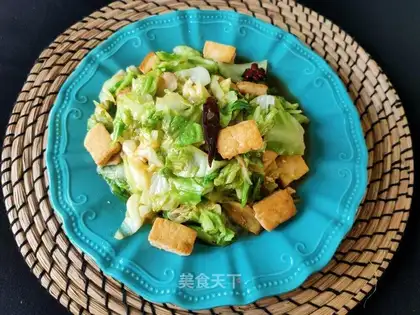 Meatloaf tofu and cabbage