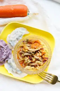 Onion carrots, beef silk