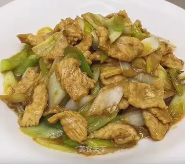Onion fried meat