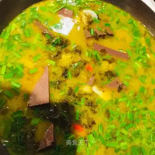Duck blood soup