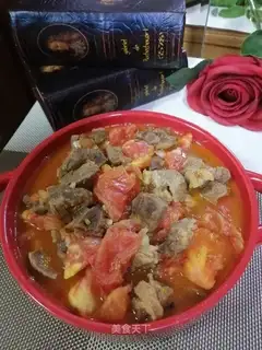 Homemade beef stew tomato