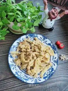 Fried sea mushrooms