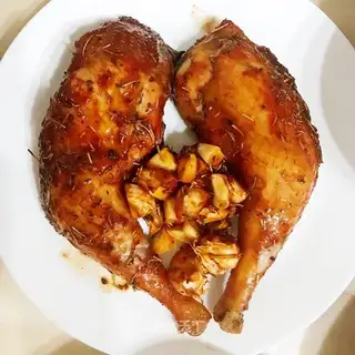 Bake the whole chicken leg