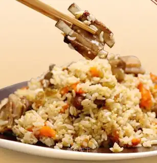 Hands on rice