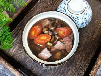 Black bean carrots for skinny soup