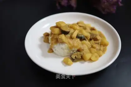 Curry chicken potato gravy