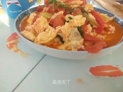 Egg fried tomatoes