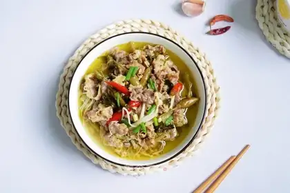 Gold-cracker soup, fat cow