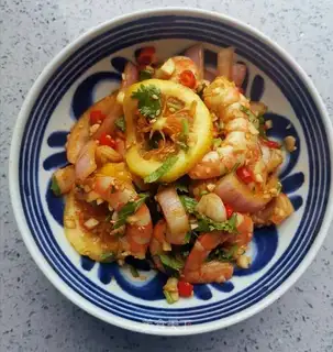 Spicy shrimp with lemon
