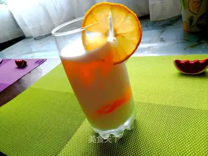 Peach and milk