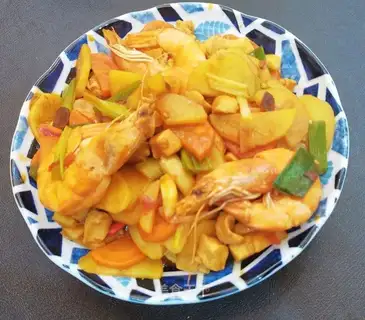 Spicy chicken shrimp