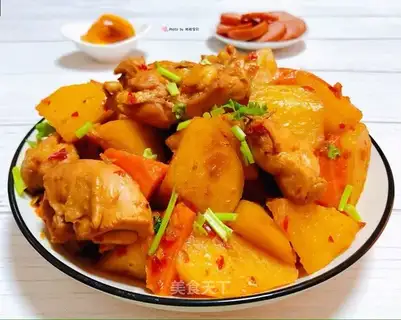 Chicken-legged potato carrots