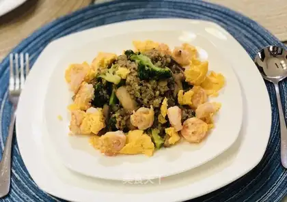 Shrimp slurry quinoa