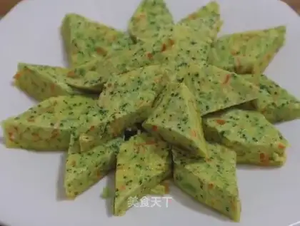 Chicken cake with broccoli