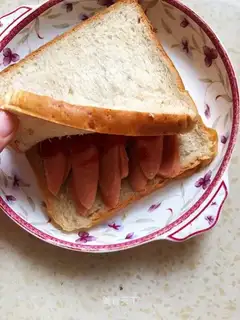 Ham sausage toast