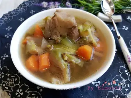 ♪ The green bean carrot soup ♪