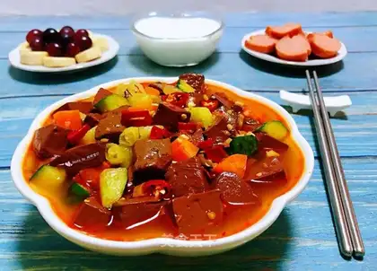 Sour duck blood