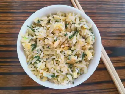 Cream egg fried rice
