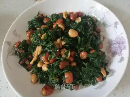 Potato leaves with peanuts