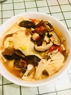 Spaghetti mushroom beef