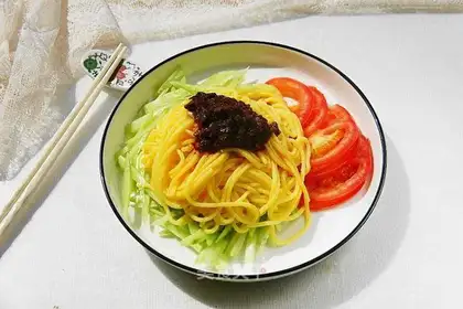 Roasted corn noodles